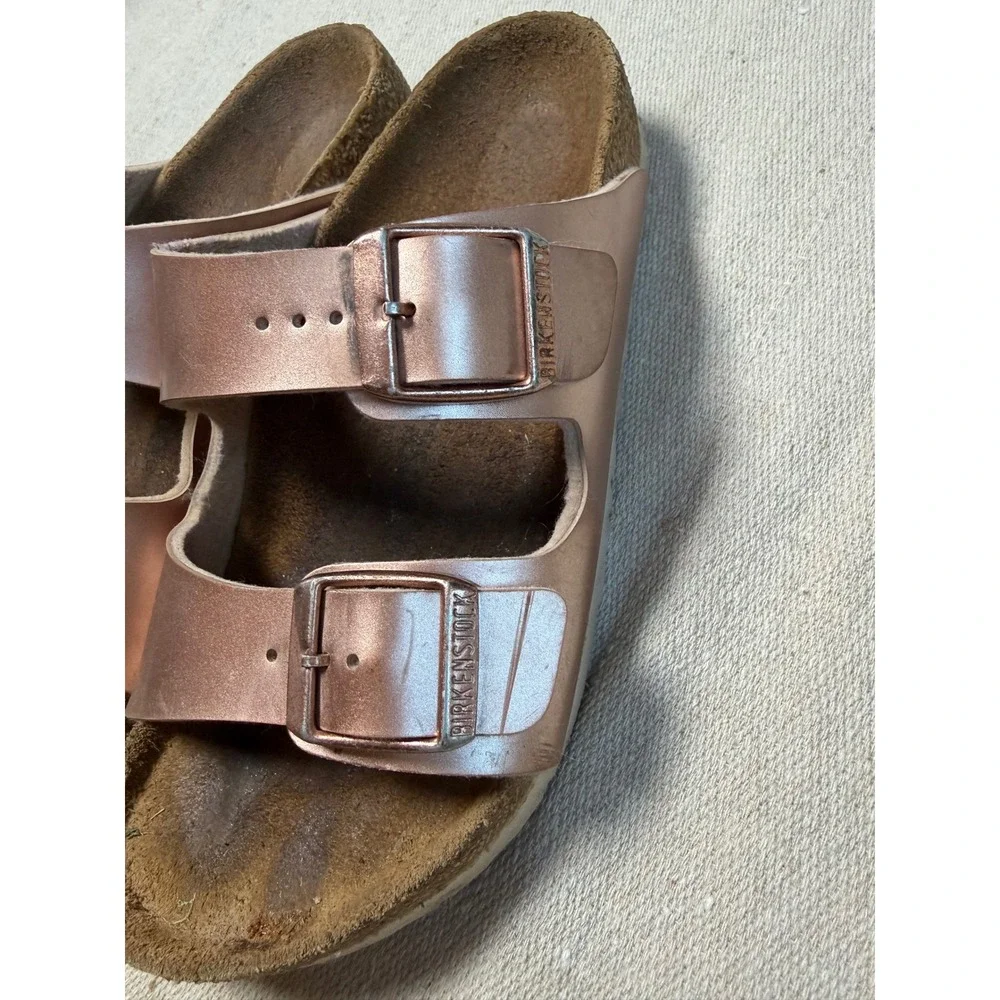 Birkenstock Arizona Kids Sandals Metallic Copper Rose Gold 32 US 1-1.5 Narrow